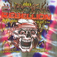 2013 Carolina Rebellion Tie Dye T-Shirt Sz M Hanes Skull Rock Band Tee