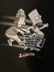 Vintage 2001 The Simpsons Bart Simpson Skateboard T Shirt Delta Pro Weight L