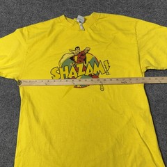 Shazam Shirt Mens Large Yellow DC Comics Originals Graphic Superhero T-Shirt Tee