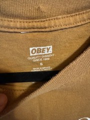 Obey T-Shirt Adult Small Blue Butterfly’s Graphic Tee Brown Quality Dissent EUC