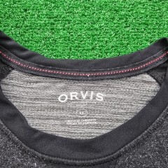 Orvis Raglan Shirt Mens XL Gray Black Long Sleeve Classic Collection Outdoors