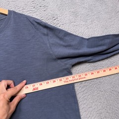 Faherty Henley Shirt Mens XL Blue Long Sleeve Outdoor Preppy Beach Cotton