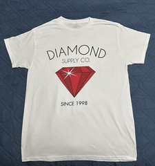Diamond Supply Co. Men’s Logo Graphic Short Sleeve Crew Neck Tee T-Shirt – White