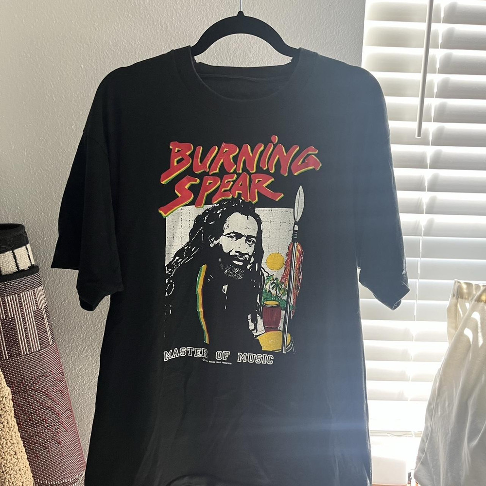 Burning Spear Gift Forr Family Black T-Shirt Cotton All Size