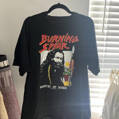 Burning Spear Gift Forr Family Black T-Shirt Cotton All Size