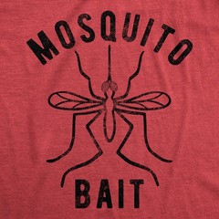 Mens Mosquito Bait Tshirt Funny Camping Campfire Outdoors Bug Bite Graphic