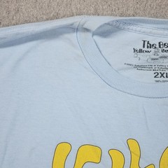 The Beatles Yellow Submarine Graphic T-Shirt Mens 2XL Blue Good Band Tee Cotton