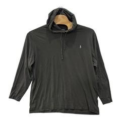 Polo Ralph Lauren Mens 2XB Charcoal Grey Hooded Long Sleeve T-Shirt Pony Logo