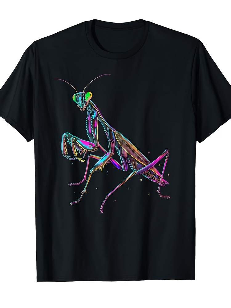 Praying Mantis Colourful Insect Entomology Entomologist T-Shirt[Cool Design] Str