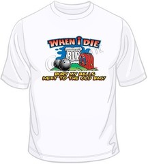 When I Die/Bury my Balls T Shirt You Choose Style, Size, Color Up to 4XL 10272