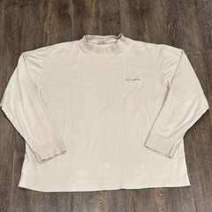 Columbia Mock Neck Sz XL Beige Long Sleeve Cotton Outdoors Hiking Base Layer
