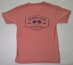 Siesta Key Beach Florida One Happy Island Souvenir T-shirt Size M ComfortWash