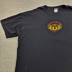 Anvil Shirt Mens 3XL Black Fallen Firefighters Motorcycle Poker Run Graphic Tee