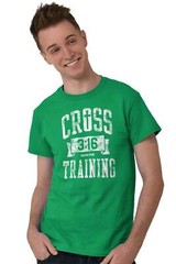 Cross Training Christian Religious Athletic Adult Short Sleeve Crewneck Tee