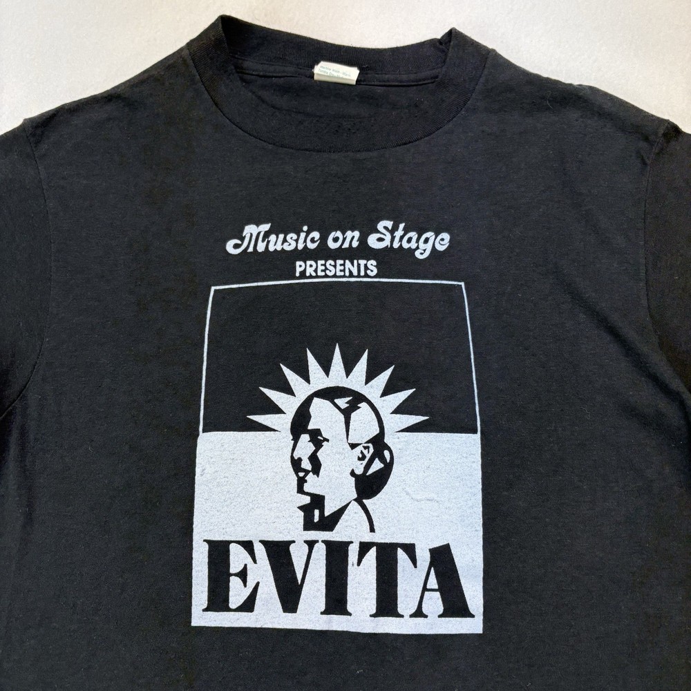 Vintage 80s Evita Play T Shirt Size Large (Fits Smaller)