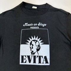 Vintage 80s Evita Play T Shirt Size Large (Fits Smaller)