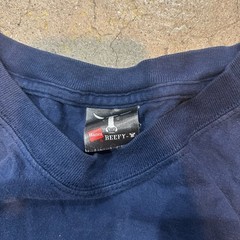 Vintage 90s Paramount Viacom Pocket T-Shirt Hanes Beefy-T XL Navy Blue