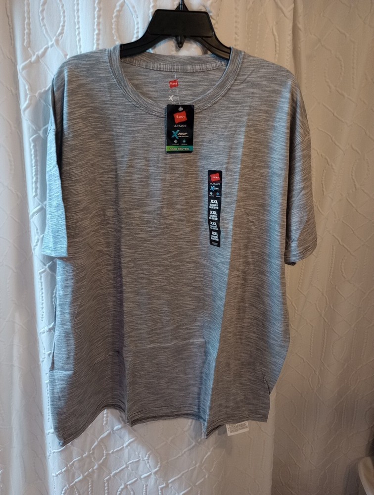 Hanes Ultimate X-Temp Mens Size XXL(50-52) Short Sleeve T-Shirt Odor Control NWT