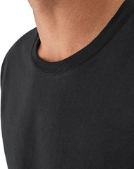Hanes T-Shirt, 6-Pack, Moisture-Wicking T-Shirt Undershirts, Black/Grey/Blue
