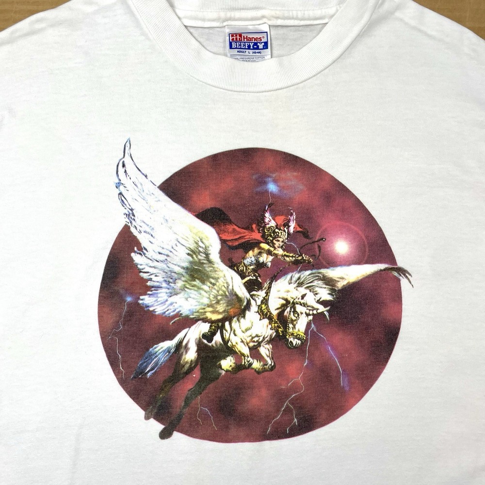 VTG 90s Valkyrie / Pegasus 21.25” x 28.5” Esteban Maroto Fantasy Artwork T Shirt