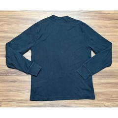 J.Crew Oarsman Heritage Brushed Rib-Knit Long Sleeve Henley Shirt Black Sz M