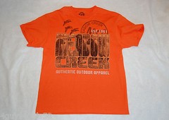 MENS Tee Shirt ORANGE Hunting MEADOW CREEK S 34-36 M 38-40 L 42-44 DUCKS Dogs