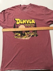 Denver Beer Co Graphic Tee Mountain Scene Washed Red XL Pre-Owned