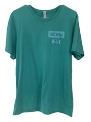 Unisex EBay Sellers 25th Anniversary Teal LG Tee Mint. Been Stored Exc Preowned