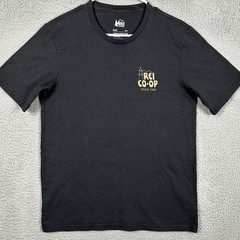 Rei Co-Op Organic Cotton T-Shirt Short Sleeve Tee Unisex Small Black Crewneck