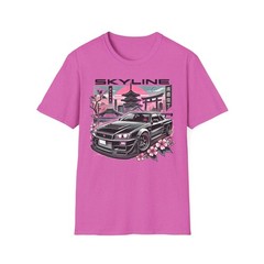 Skyline R34 GT-R JDM Tokyo Pagoda Torii Cherry Blossom Graphic T-Shirt