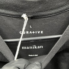 Curative x Manikan Short Sleeve T Shirt Black Size L Chill Vibes Yoga Surf NWT