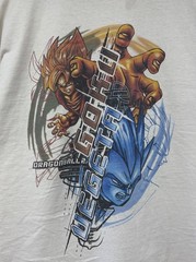 Vintage Y2K 2001 Dragonball Z Shirt Goku Vs Vageta Size Large White Grail