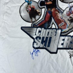 Vintage Chris Shivers Shirt Mens Large Autographed PBR Rodeo Bull Riding 00s