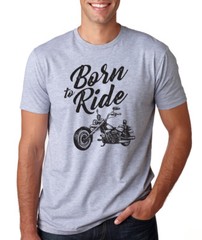 BORN TO RIDE motorcycle riding chopper bike Father’s Day dad husband T-Shirt