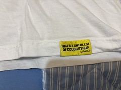 White That’s A Awful Lot of Cough Syrup Men’s XL Streetwear Shirt by Desto Dubb