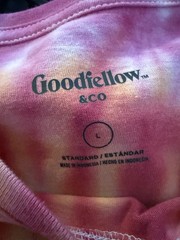 Goodfellow & Co Men’s L Tie-Dye Multicolor Long Sleeve Crew Neck Pocket Tee