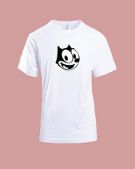 MEN WOMENS TEE TSHIRT FELIX THE CAT FACE HAPPY FRIEND CARTOON FUN COOL GIFT NEW