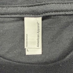 American Apparel Mens T Shirt Large Black Apple Employee Covent Garden Graphic