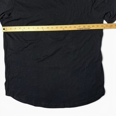 Buck Mason Black Slub Tall Curved Hem Tee Mens Size XL 100% Cotton USA NWT