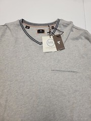 $125 New LEFT COAST TEE V-Neck Shirt L/S Cotton Men’s XL X-LARGE Gray Pocket