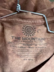 The Mountain Wolves Wolf Face Tie Dye Brown Shirt Mens L Long Sleeve T-Shirt