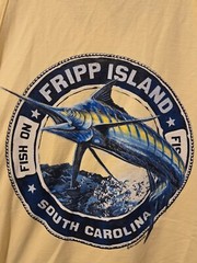 Fripp Island South Carolina SC Tank Top Yellow Adult Sz Small Fish On NEW NWT
