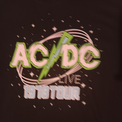 AC/DC T-Shirt Men’s Size (L) AC/DC Tour 1978 100% Cotton