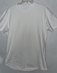 BYLT Shirt Mens L White Drop Cut Lux Premium Basics Crewneck Tagless Tee
