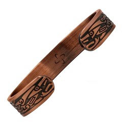 Pure Copper Magnetic Heavyweight Cuff Bracelet for Men, with 8 Magnets 3500 G…