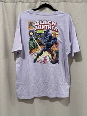 Men’s Lavender Marvel Black Panther Back Print Graphic Tee