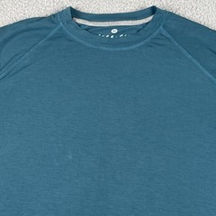 Free Fly Shirt Men Medium Green Bamboo Performance Pocket Crew Neck Short Sleeve
