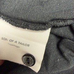 Son of a Tailor Henley Shirt Mens Small Black Supima Cotton Knit Tee Copenhagen