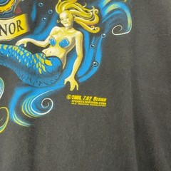 US Navy 7.62 Design T Shirt Mens L Black Cotton Mermaid Skull Graphic Military