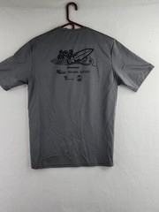 Vintage 2014 Rum Run Marathon Logo Gray Polyester T-shirt Mens Medium